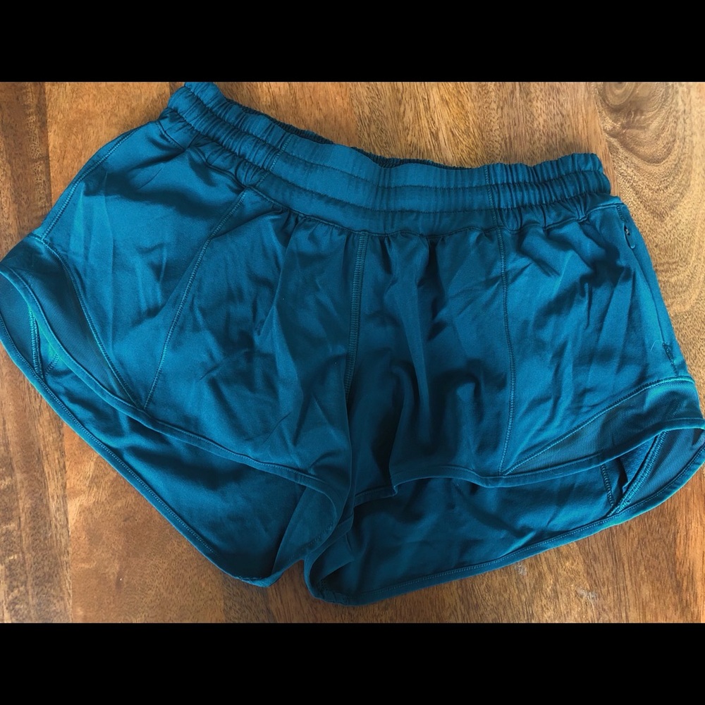 Dark Teal Lululemon Hotty Hot Shorts